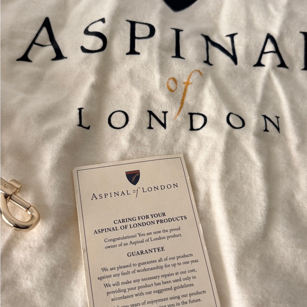 Aspinal of London Midi Tote — Olive Color — Excellent Condition — w/ Dust Bag - Picture 9 of 14